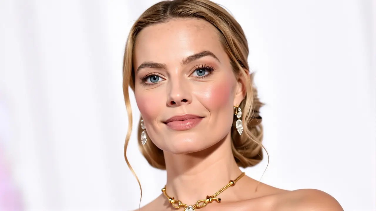 Margot Robbie v Londýně: Róba a diamanty po Elizabeth Taylor
